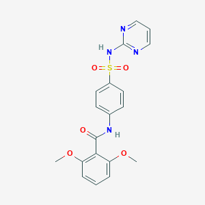 molecular formula C19H18N4O5S B331027 2,6-Dimethoxy-N-[4-(pyrimidin-2-ylsulfamoyl)-phenyl]-benzamide 