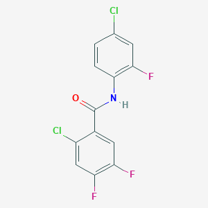 molecular formula C13H6Cl2F3NO B331030 2-chloro-N-(4-chloro-2-fluorophenyl)-4,5-difluorobenzamide 