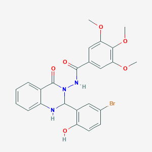 molecular formula C24H22BrN3O6 B331031 N-(2-(5-bromo-2-hydroxyphenyl)-4-oxo-1,4-dihydro-3(2H)-quinazolinyl)-3,4,5-trimethoxybenzamide 
