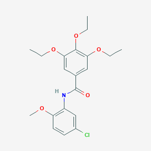 molecular formula C20H24ClNO5 B331032 N-(5-chloro-2-methoxyphenyl)-3,4,5-triethoxybenzamide 