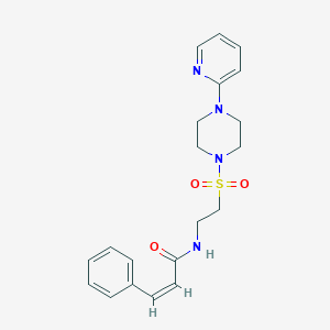 (Z)-3-phenyl-N-(2-((4-(pyridin-2-yl)piperazin-1-yl)sulfonyl)ethyl)acrylamide