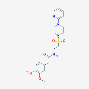 molecular formula C21H28N4O5S B3310350 2-(3,4-dimethoxyphenyl)-N-(2-((4-(pyridin-2-yl)piperazin-1-yl)sulfonyl)ethyl)acetamide CAS No. 946202-18-2