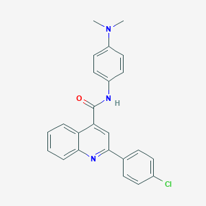 molecular formula C24H20ClN3O B331037 2-(4-chlorophenyl)-N-[4-(dimethylamino)phenyl]-4-quinolinecarboxamide 