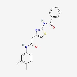 N-(4-(2-((3,4-dimethylphenyl)amino)-2-oxoethyl)thiazol-2-yl)benzamide