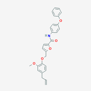 molecular formula C28H25NO5 B331039 5-[(4-allyl-2-methoxyphenoxy)methyl]-N-(4-phenoxyphenyl)-2-furamide 