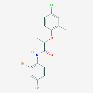 2-(4-chloro-2-methylphenoxy)-N-(2,4-dibromophenyl)propanamide