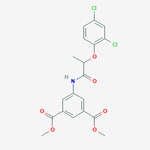 molecular formula C19H17Cl2NO6 B331042 Dimethyl 5-{[2-(2,4-dichlorophenoxy)propanoyl]amino}isophthalate 