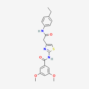 molecular formula C22H23N3O4S B3310422 N-(4-(2-((4-ethylphenyl)amino)-2-oxoethyl)thiazol-2-yl)-3,5-dimethoxybenzamide CAS No. 946204-28-0