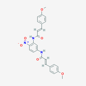 molecular formula C26H23N3O6 B331043 N-(2-nitro-5-{[3-(4-methoxyphenyl)acryloyl]amino}phenyl)-3-(4-methoxyphenyl)acrylamide 