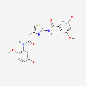 molecular formula C22H23N3O6S B3310430 N-(4-(2-((2,5-dimethoxyphenyl)amino)-2-oxoethyl)thiazol-2-yl)-3,5-dimethoxybenzamide CAS No. 946204-43-9