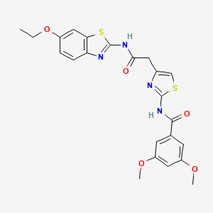 molecular formula C23H22N4O5S2 B3310435 N-(4-(2-((6-ethoxybenzo[d]thiazol-2-yl)amino)-2-oxoethyl)thiazol-2-yl)-3,5-dimethoxybenzamide CAS No. 946204-49-5