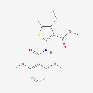 molecular formula C18H21NO5S B331049 Methyl 2-[(2,6-dimethoxybenzoyl)amino]-4-ethyl-5-methyl-3-thiophenecarboxylate 