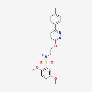 molecular formula C21H23N3O5S B3310503 2,5-dimethoxy-N-(2-((6-(p-tolyl)pyridazin-3-yl)oxy)ethyl)benzenesulfonamide CAS No. 946207-50-7