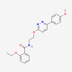 molecular formula C22H23N3O4 B3310531 2-ethoxy-N-(2-{[6-(4-methoxyphenyl)pyridazin-3-yl]oxy}ethyl)benzamide CAS No. 946208-86-2
