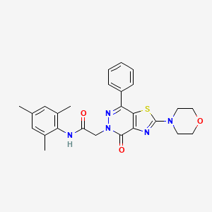 molecular formula C26H27N5O3S B3310536 N-mesityl-2-(2-morpholino-4-oxo-7-phenylthiazolo[4,5-d]pyridazin-5(4H)-yl)acetamide CAS No. 946209-34-3