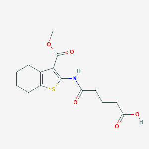 molecular formula C15H19NO5S B331054 5-{[3-(Methoxycarbonyl)-4,5,6,7-tetrahydro-1-benzothiophen-2-yl]amino}-5-oxopentanoic acid 