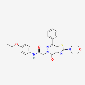 molecular formula C25H25N5O4S B3310540 N-(4-ethoxyphenyl)-2-(2-morpholino-4-oxo-7-phenylthiazolo[4,5-d]pyridazin-5(4H)-yl)acetamide CAS No. 946209-38-7