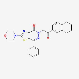 molecular formula C27H26N4O3S B3310544 2-morpholino-5-(2-oxo-2-(5,6,7,8-tetrahydronaphthalen-2-yl)ethyl)-7-phenylthiazolo[4,5-d]pyridazin-4(5H)-one CAS No. 946209-42-3