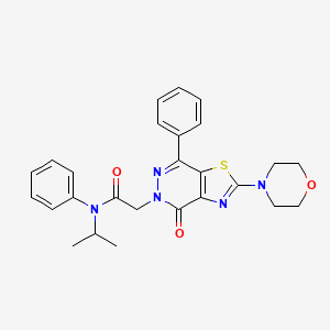 molecular formula C26H27N5O3S B3310551 N-isopropyl-2-(2-morpholino-4-oxo-7-phenylthiazolo[4,5-d]pyridazin-5(4H)-yl)-N-phenylacetamide CAS No. 946209-46-7