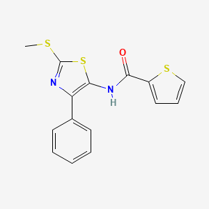 molecular formula C15H12N2OS3 B3310555 N-(2-(methylthio)-4-phenylthiazol-5-yl)thiophene-2-carboxamide CAS No. 946210-40-8