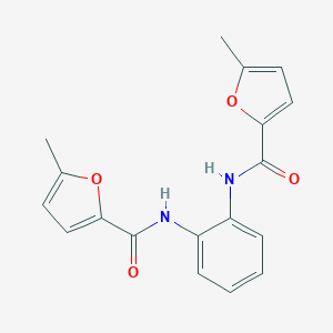molecular formula C18H16N2O4 B331057 5-methyl-N-{2-[(5-methyl-2-furoyl)amino]phenyl}-2-furamide 