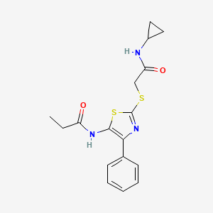 N-(2-((2-(cyclopropylamino)-2-oxoethyl)thio)-4-phenylthiazol-5-yl)propionamide