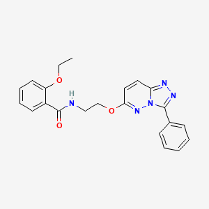 molecular formula C22H21N5O3 B3310631 2-ethoxy-N-(2-((3-phenyl-[1,2,4]triazolo[4,3-b]pyridazin-6-yl)oxy)ethyl)benzamide CAS No. 946212-11-9