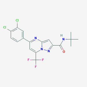 molecular formula C18H15Cl2F3N4O B331064 N-tert-butyl-5-(3,4-dichlorophenyl)-7-(trifluoromethyl)pyrazolo[1,5-a]pyrimidine-2-carboxamide 