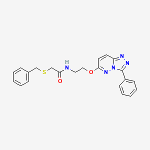 molecular formula C22H21N5O2S B3310644 2-(benzylthio)-N-(2-((3-phenyl-[1,2,4]triazolo[4,3-b]pyridazin-6-yl)oxy)ethyl)acetamide CAS No. 946212-19-7