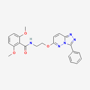 molecular formula C22H21N5O4 B3310645 2,6-dimethoxy-N-(2-((3-phenyl-[1,2,4]triazolo[4,3-b]pyridazin-6-yl)oxy)ethyl)benzamide CAS No. 946212-23-3