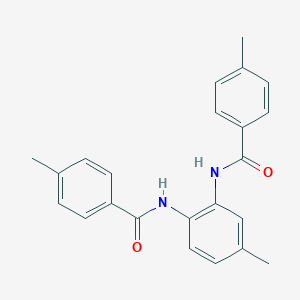 molecular formula C23H22N2O2 B331065 4-methyl-N-{5-methyl-2-[(4-methylbenzoyl)amino]phenyl}benzamide 
