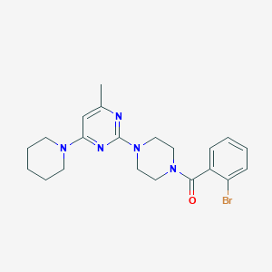 molecular formula C21H26BrN5O B3310652 2-[4-(2-Bromobenzoyl)piperazin-1-yl]-4-methyl-6-piperidin-1-ylpyrimidine CAS No. 946213-33-8