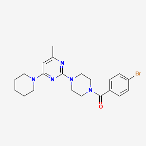 molecular formula C21H26BrN5O B3310659 2-[4-(4-Bromobenzoyl)piperazin-1-yl]-4-methyl-6-piperidin-1-ylpyrimidine CAS No. 946213-37-2