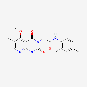 molecular formula C21H24N4O4 B3310681 N-mesityl-2-(5-methoxy-1,6-dimethyl-2,4-dioxo-1,2-dihydropyrido[2,3-d]pyrimidin-3(4H)-yl)acetamide CAS No. 946220-31-1