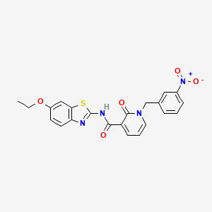 molecular formula C22H18N4O5S B3310699 N-(6-ethoxybenzo[d]thiazol-2-yl)-1-(3-nitrobenzyl)-2-oxo-1,2-dihydropyridine-3-carboxamide CAS No. 946222-78-2