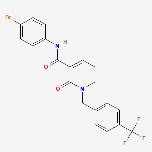 molecular formula C20H14BrF3N2O2 B3310707 N-(4-bromophenyl)-2-oxo-1-(4-(trifluoromethyl)benzyl)-1,2-dihydropyridine-3-carboxamide CAS No. 946222-94-2