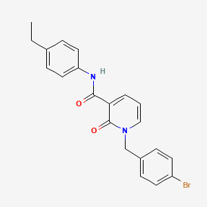 molecular formula C21H19BrN2O2 B3310721 1-(4-bromobenzyl)-N-(4-ethylphenyl)-2-oxo-1,2-dihydropyridine-3-carboxamide CAS No. 946223-39-8