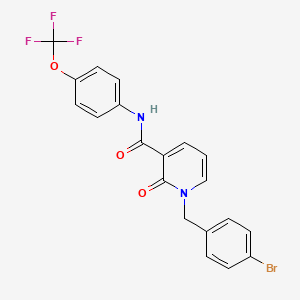 molecular formula C20H14BrF3N2O3 B3310738 1-(4-bromobenzyl)-2-oxo-N-(4-(trifluoromethoxy)phenyl)-1,2-dihydropyridine-3-carboxamide CAS No. 946223-51-4