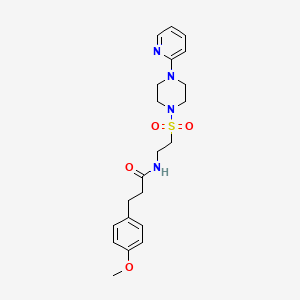 molecular formula C21H28N4O4S B3310757 3-(4-methoxyphenyl)-N-(2-((4-(pyridin-2-yl)piperazin-1-yl)sulfonyl)ethyl)propanamide CAS No. 946223-67-2