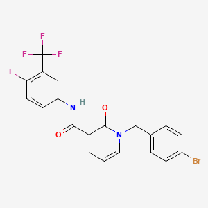 molecular formula C20H13BrF4N2O2 B3310764 1-(4-bromobenzyl)-N-(4-fluoro-3-(trifluoromethyl)phenyl)-2-oxo-1,2-dihydropyridine-3-carboxamide CAS No. 946223-70-7