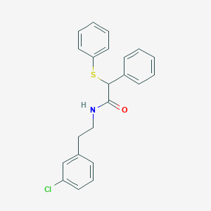 molecular formula C22H20ClNOS B331077 N-[2-(3-chlorophenyl)ethyl]-2-phenyl-2-(phenylsulfanyl)acetamide 