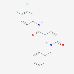 molecular formula C21H19ClN2O2 B3310782 N-(3-chloro-4-methylphenyl)-1-(2-methylbenzyl)-6-oxo-1,6-dihydropyridine-3-carboxamide CAS No. 946224-80-2