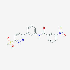 molecular formula C18H14N4O5S B3310787 N-(3-(6-(methylsulfonyl)pyridazin-3-yl)phenyl)-3-nitrobenzamide CAS No. 946226-24-0
