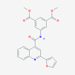 molecular formula C24H18N2O6 B331079 Dimethyl 5-({[2-(2-furyl)-4-quinolinyl]carbonyl}amino)isophthalate 