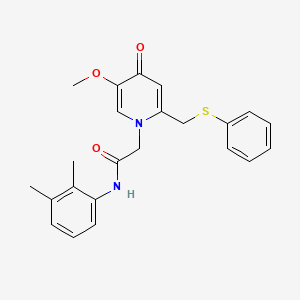 molecular formula C23H24N2O3S B3310821 N-(2,3-dimethylphenyl)-2-(5-methoxy-4-oxo-2-((phenylthio)methyl)pyridin-1(4H)-yl)acetamide CAS No. 946228-21-3