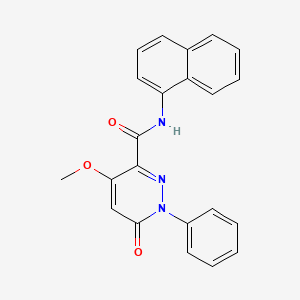 molecular formula C22H17N3O3 B3310847 4-methoxy-N-(naphthalen-1-yl)-6-oxo-1-phenyl-1,6-dihydropyridazine-3-carboxamide CAS No. 946230-31-5