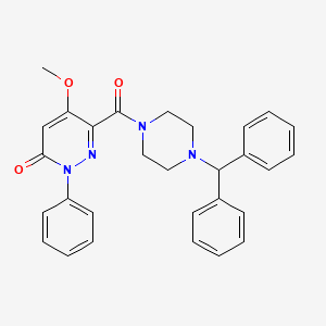 molecular formula C29H28N4O3 B3310848 6-(4-benzhydrylpiperazine-1-carbonyl)-5-methoxy-2-phenylpyridazin-3(2H)-one CAS No. 946230-35-9