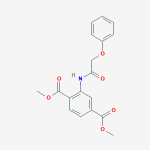 molecular formula C18H17NO6 B331086 Dimethyl 2-[(phenoxyacetyl)amino]terephthalate 