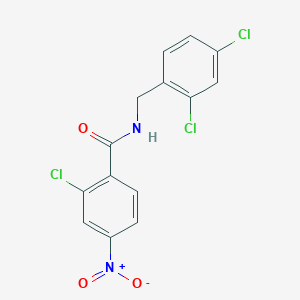 molecular formula C14H9Cl3N2O3 B331094 2-chloro-N-(2,4-dichlorobenzyl)-4-nitrobenzamide 