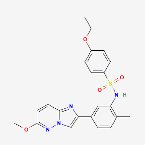 molecular formula C22H22N4O4S B3310952 4-ethoxy-N-(5-(6-methoxyimidazo[1,2-b]pyridazin-2-yl)-2-methylphenyl)benzenesulfonamide CAS No. 946232-99-1
